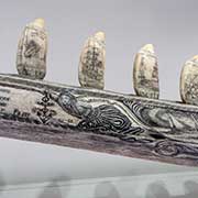 Engraved whale jawbone