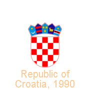 Coat of Arms, Republic of Croatia, 1990