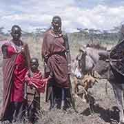 Maasai women and boy