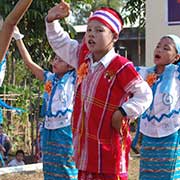 Children sing and dance