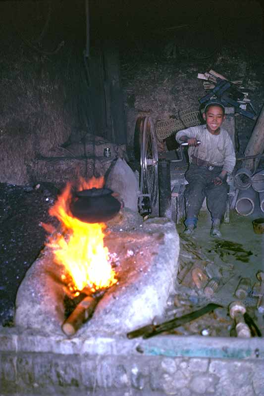 Helping the blacksmith