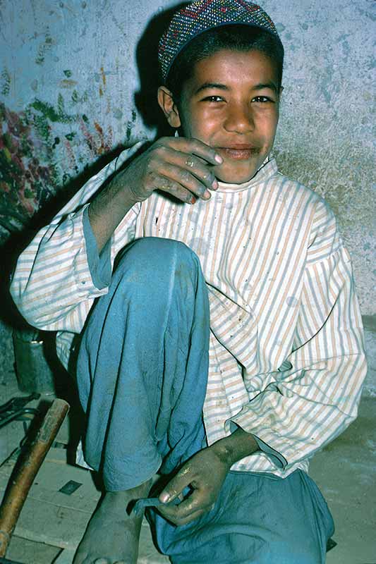 Boy in a workshop