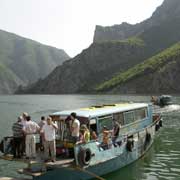 Small ferry leaving