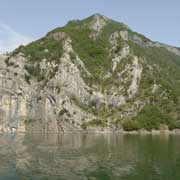 Mountains along the lake