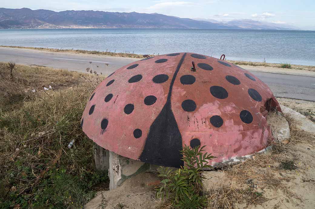 Bunker along Lake Ohrid