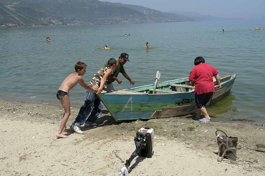 Launching a boat