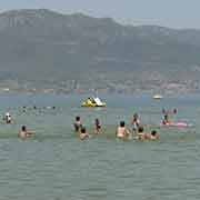 Swimming in the lake