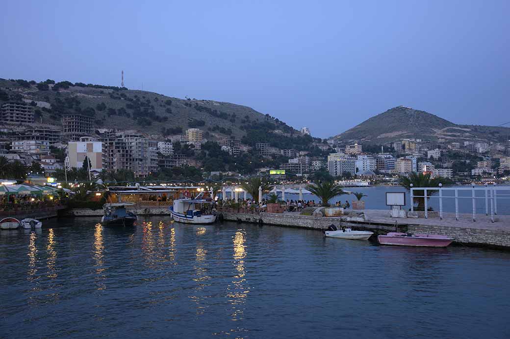 Seafront at dusk