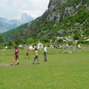 Boys playing football