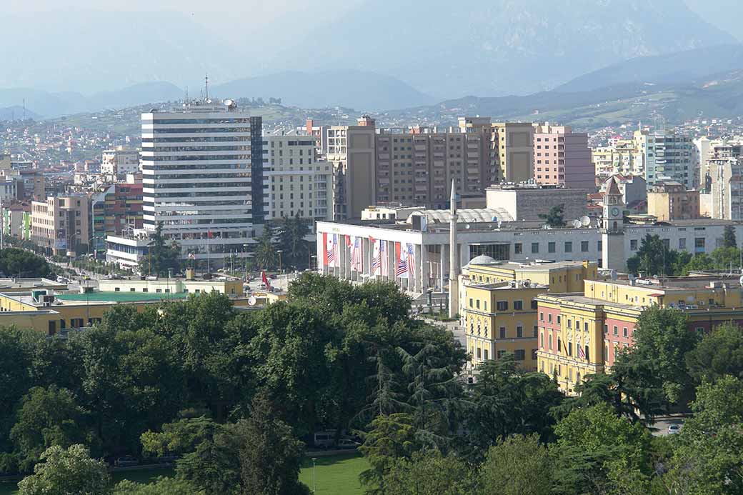 Tirana's city centre