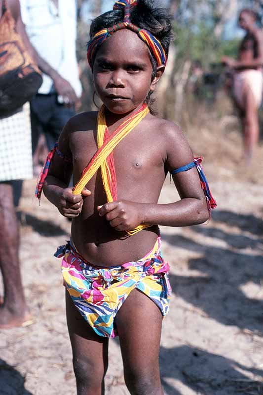 Boy in Ngarrag ritual