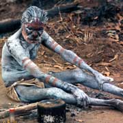 Mourner at ceremony