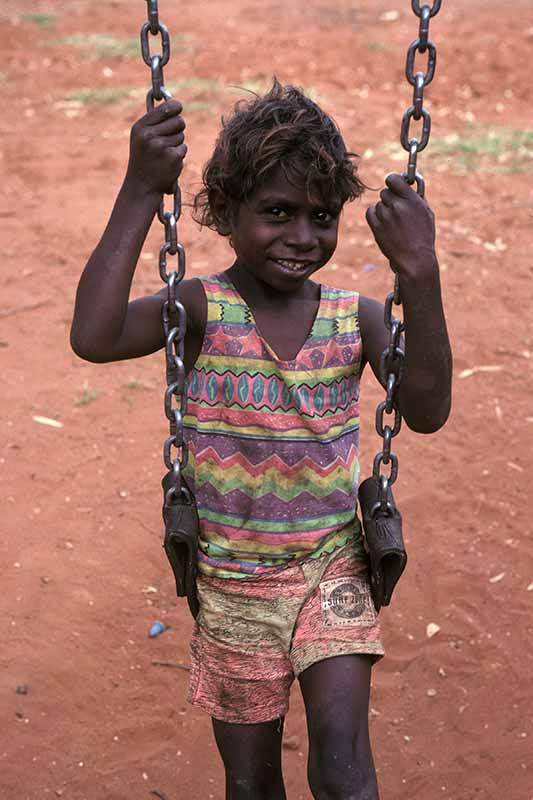 Boy on a swing