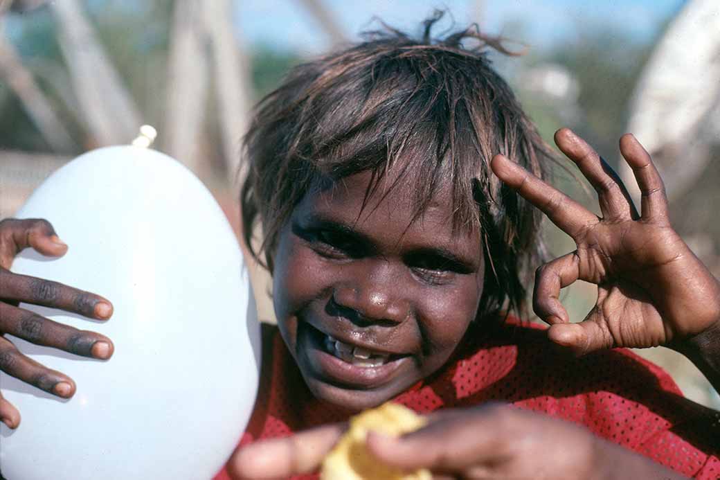 Boy with balloon