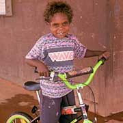 Boy with his bike