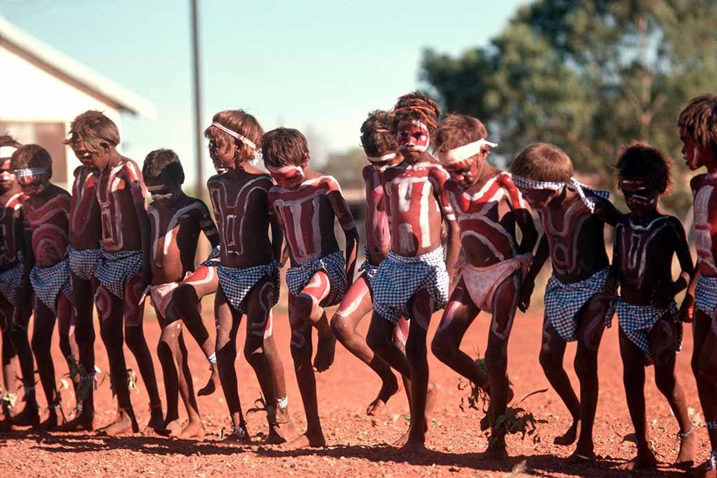 Young boys dancing