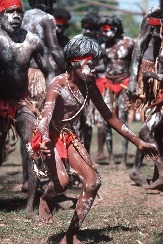 Young boy dancing