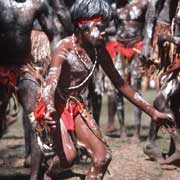 Young boy dancing