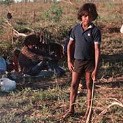 Cooking a goanna