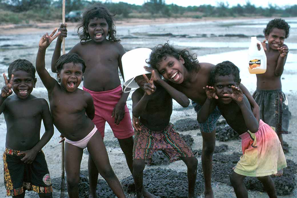 Children on the beach