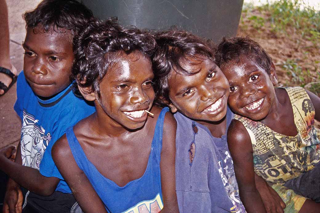 Four boys at school