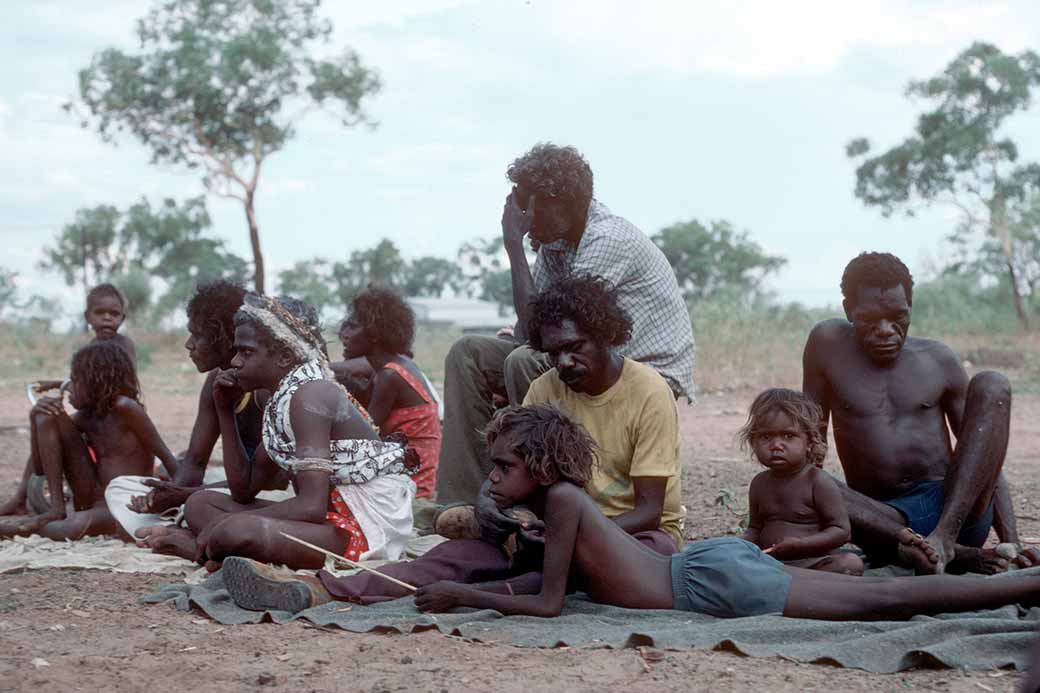 Watching a ceremony