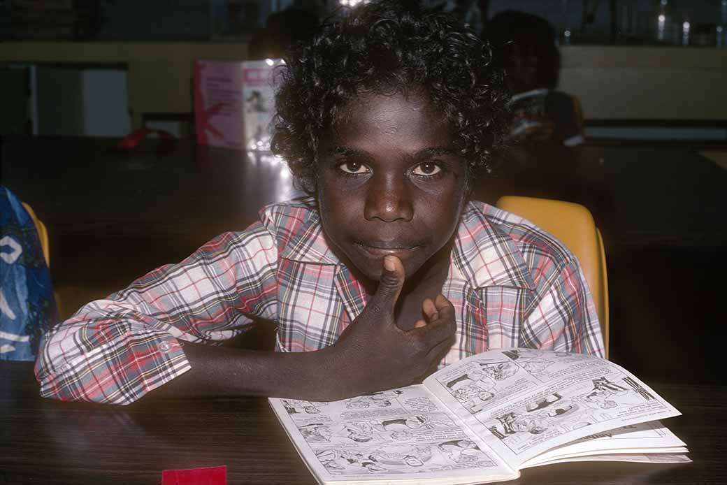 Boy with comic