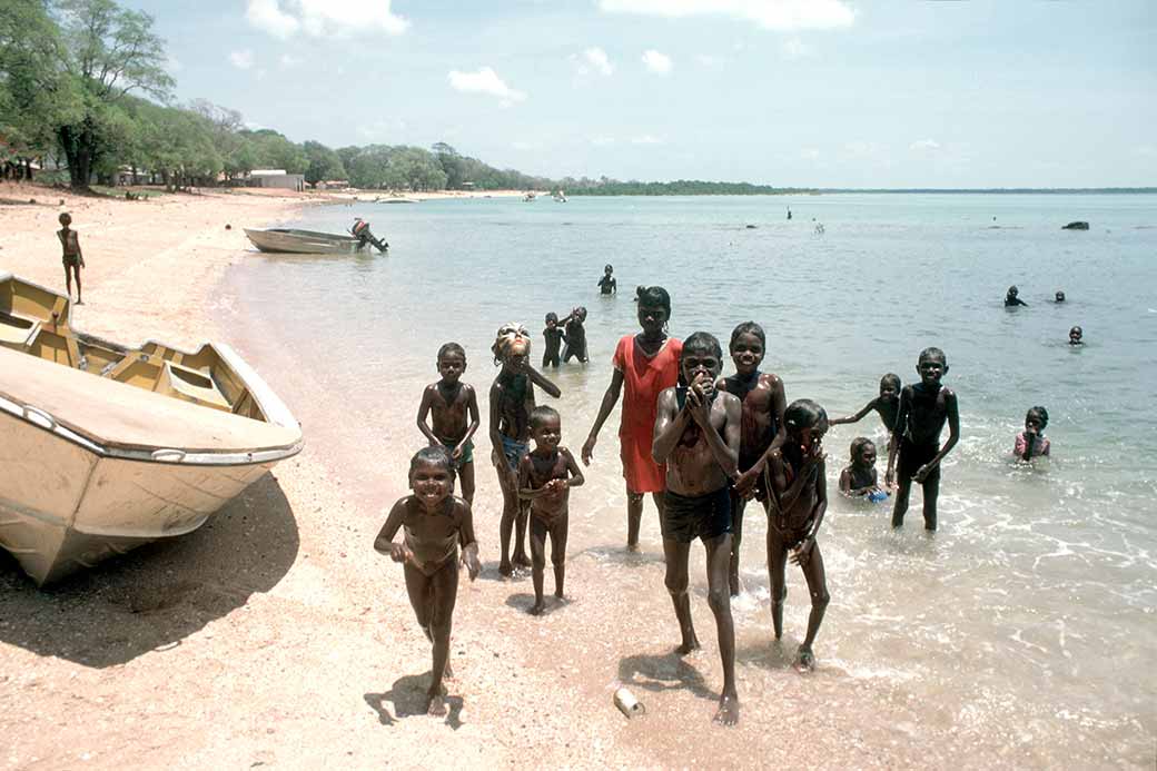 On Milingimbi beach