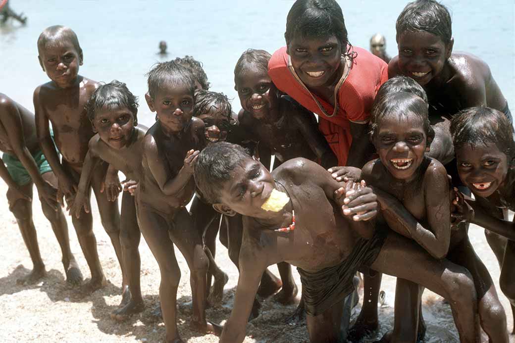 Children on the beach