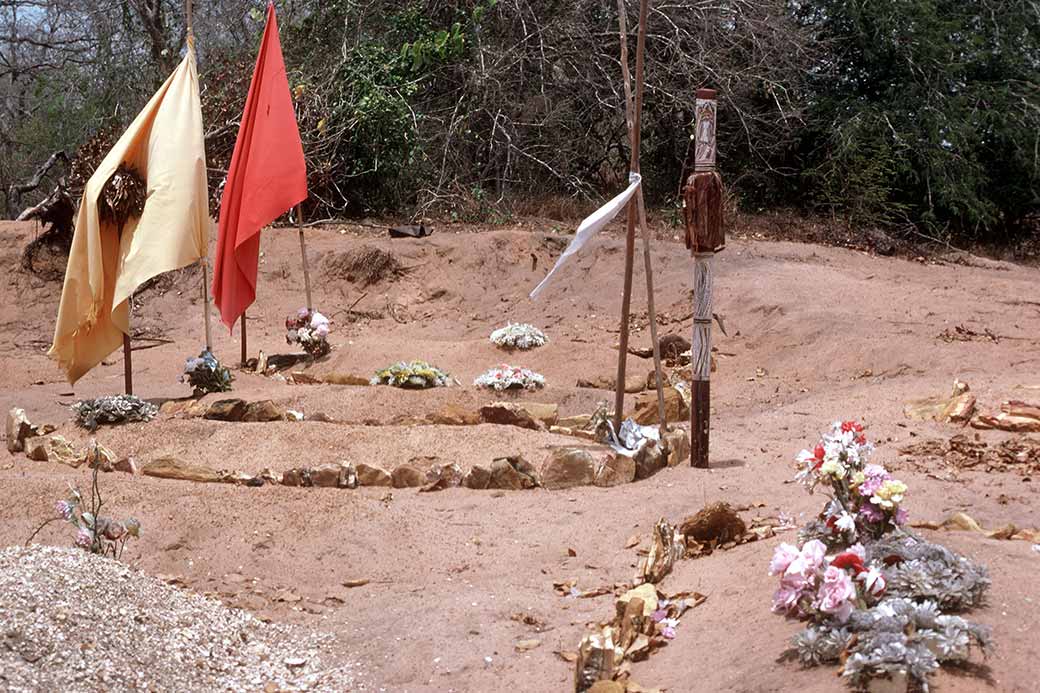 Decorated grave