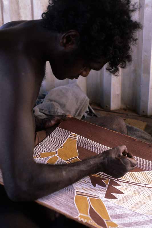 Kangaroo bark painting