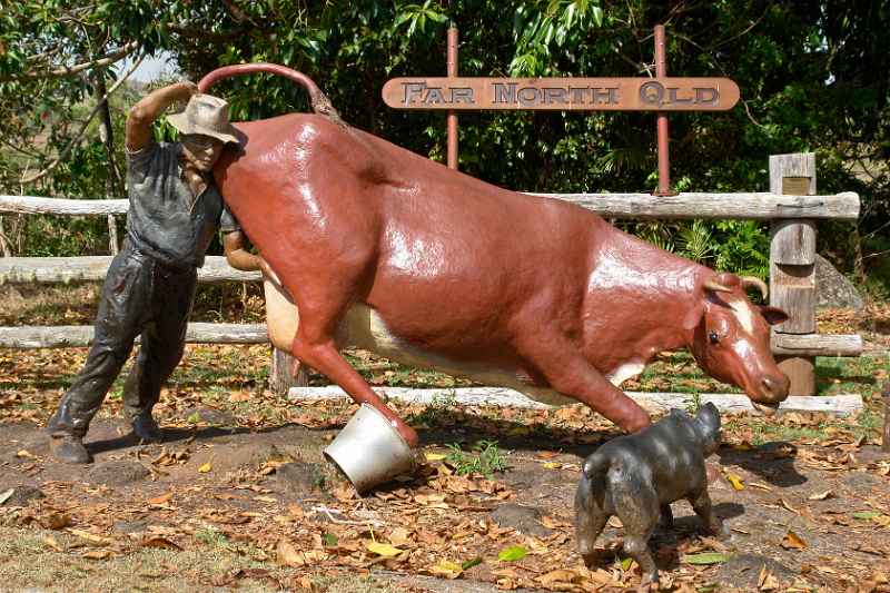 Farmer with a cow