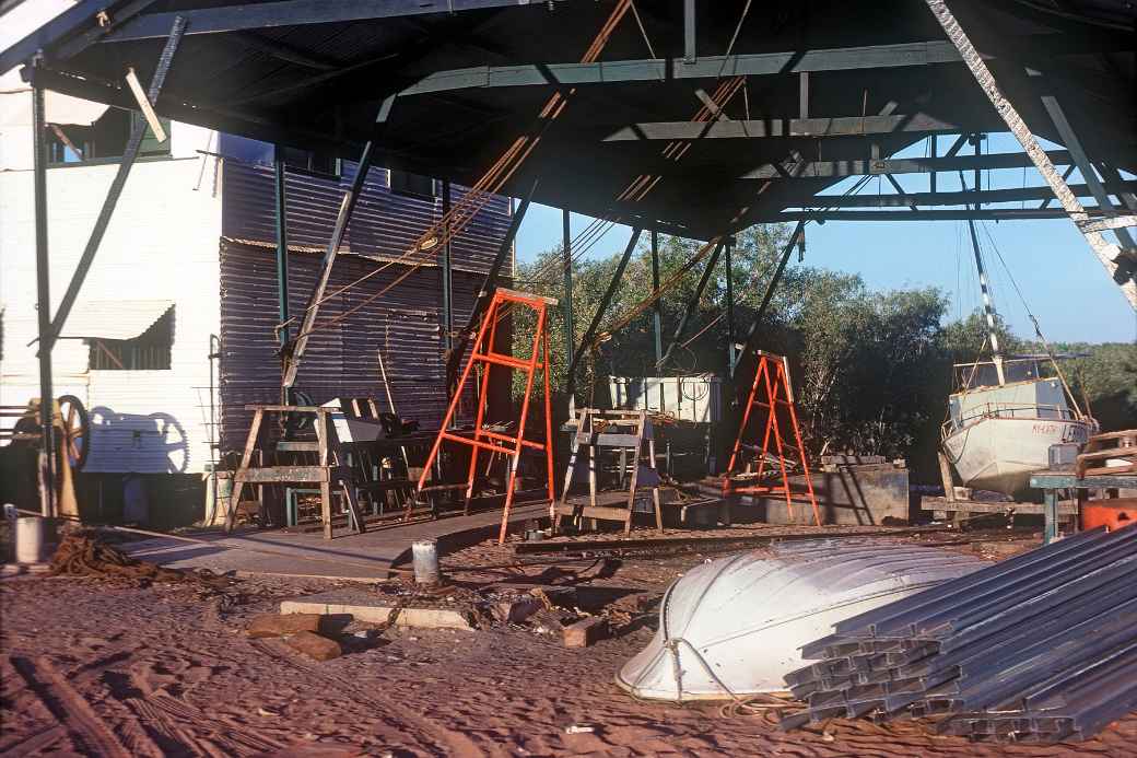 Boat repair shed