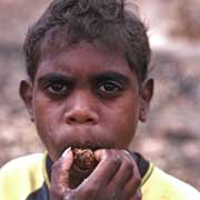 Eating bush gum