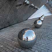 Metallic spheres, National Museum of Australia