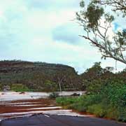 Flooded bridge