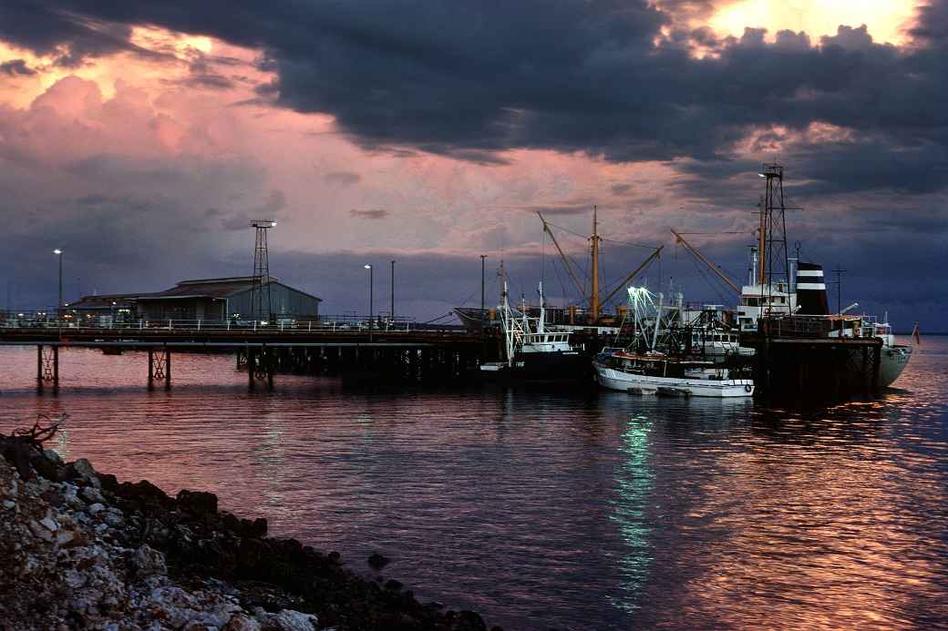 Sunset over the harbour