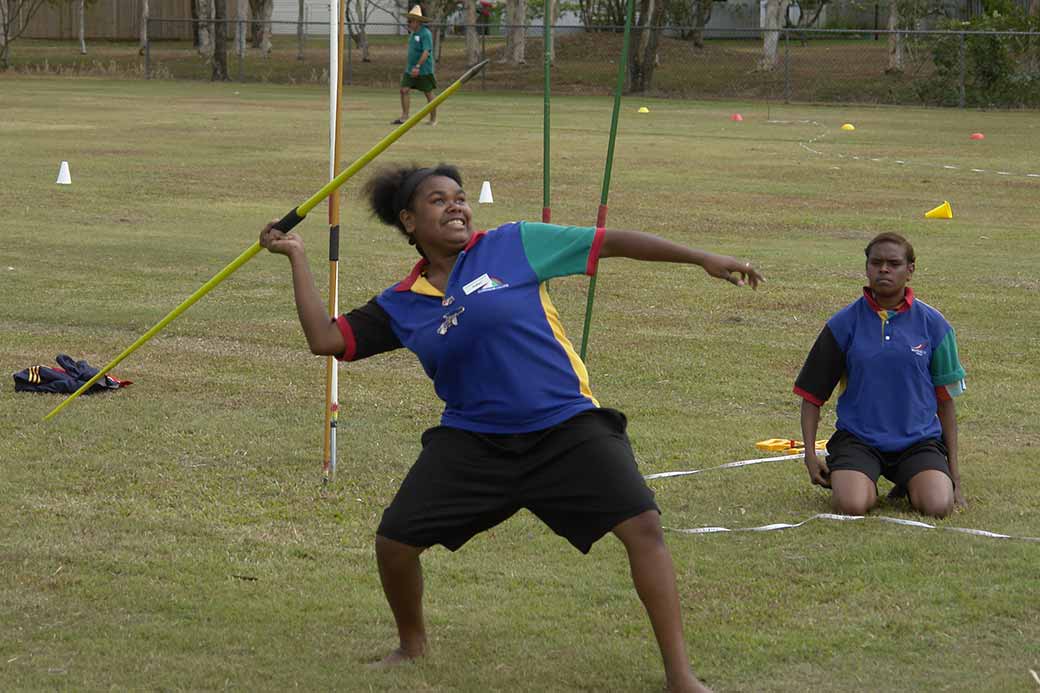 Throwing the javelin