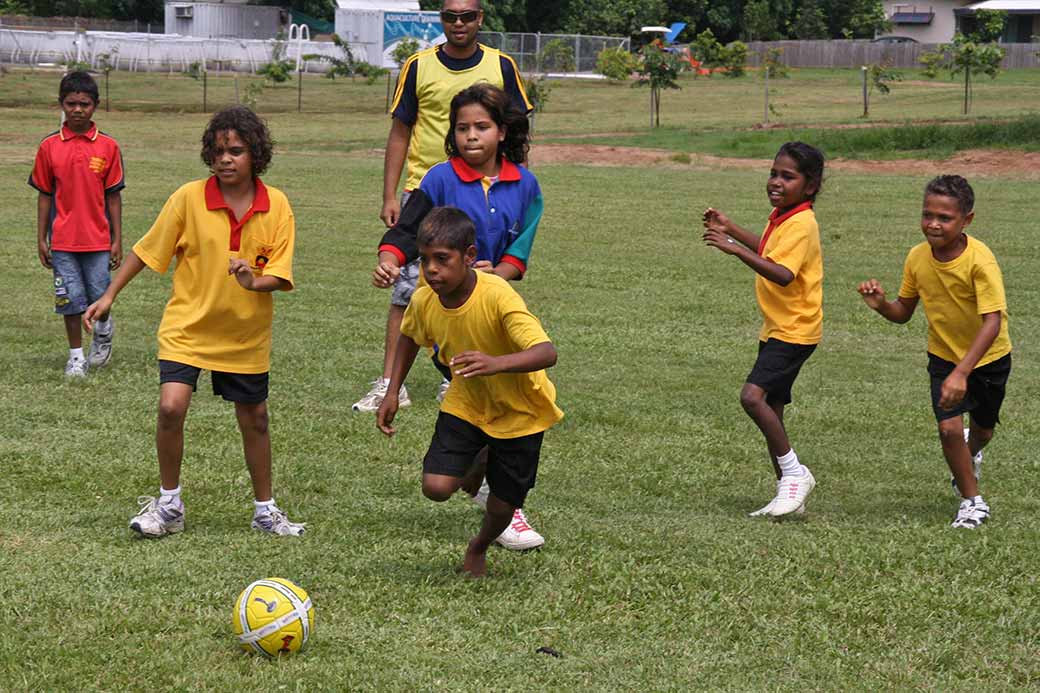 A soccer game