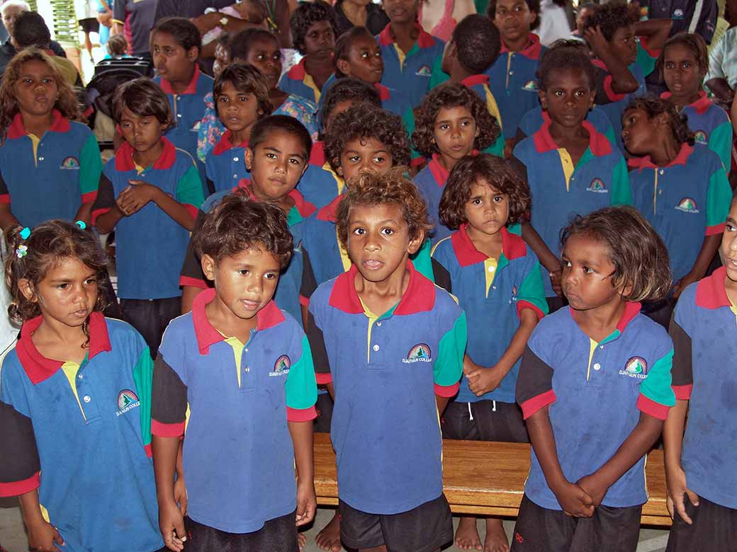 Children singing