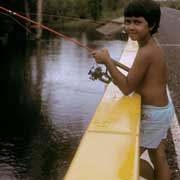 Boy fishing