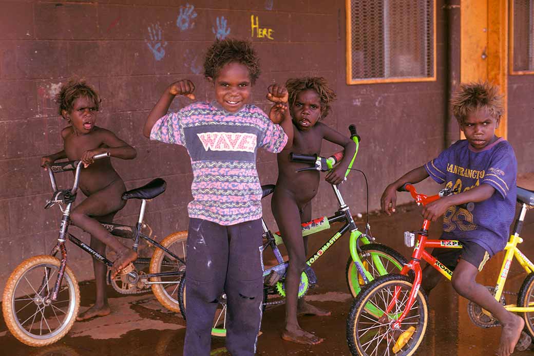 Boys with bikes