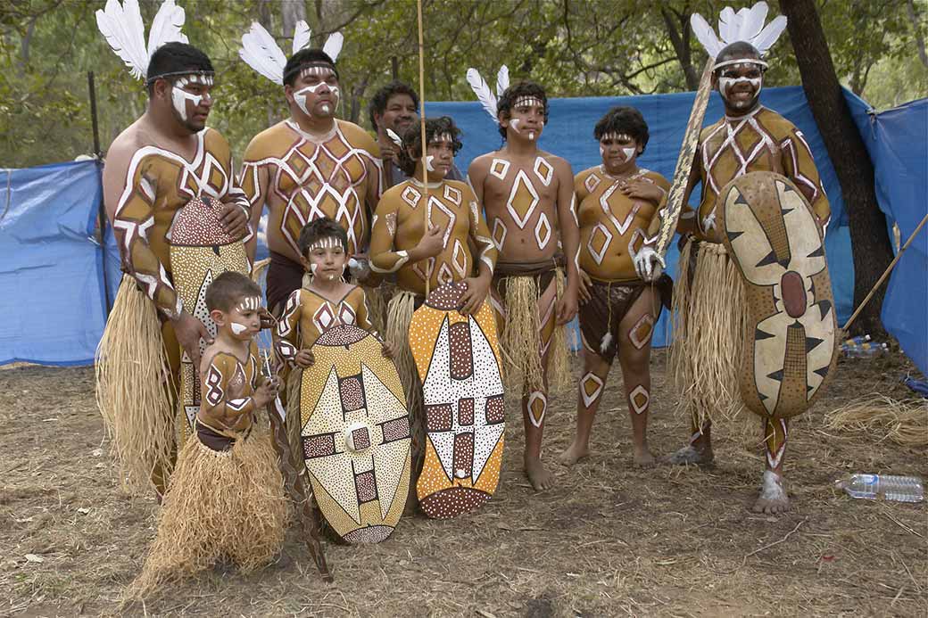 Cairns dancers pose