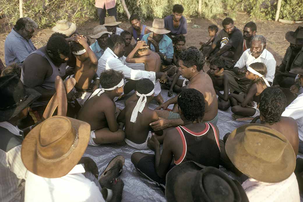 Boys being prepared