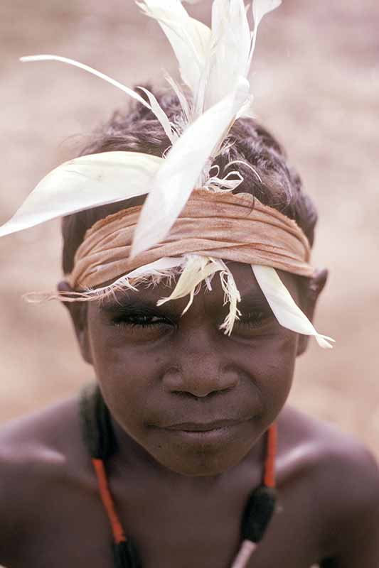 Boy with headdress