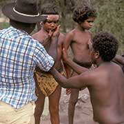 Boys being painted