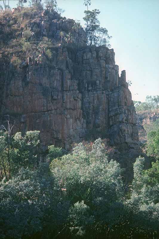 Steep rock wall