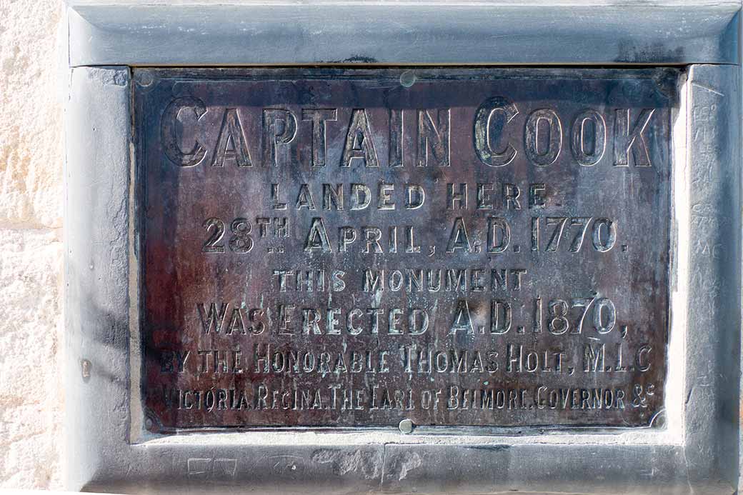 Plaque, Captain Cook's Landing Place