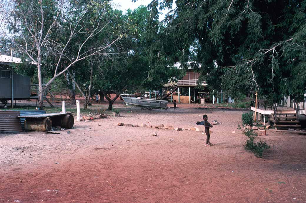 Houses along courtyard