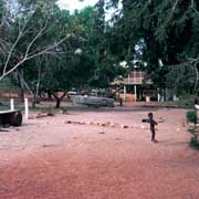 Houses along courtyard